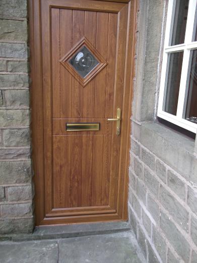 StormMeister Flood Door in Wood Grain